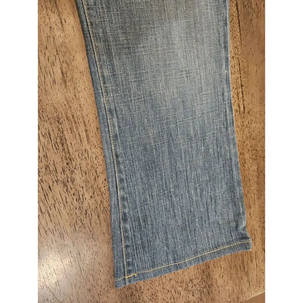 Women's vintage Y2K Mid-rise Jeans Straight 90's Light Denim Pants Blue boot cut - Picture 5 of 16